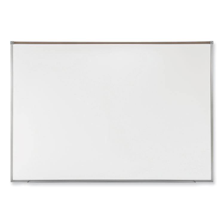 Proma Magnetic Porcelain Projection Whiteboard with Aluminum Frame, 96.5" x 48.5", White Surface, Satin Aluminum Frame