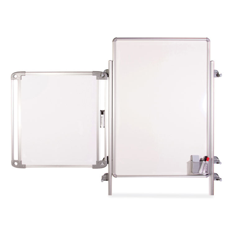 Nexus Easel Whiteboard, 32" x 76.13", White Surface, Satin Aluminum Frame