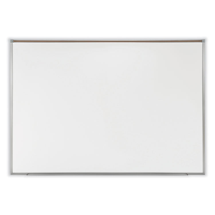 Proma Magnetic Porcelain Projection Whiteboard with Aluminum Frame, 48.5" x 36.5", White Surface, Satin Aluminum Frame