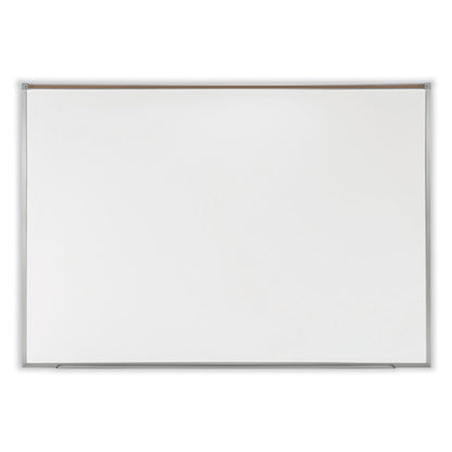 Proma Magnetic Porcelain Projection Whiteboard with Aluminum Frame, 48.5" x 36.5", White Surface, Satin Aluminum Frame