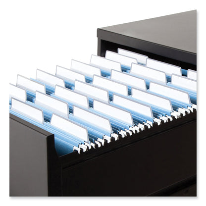 Colored Hanging File Folders with ProTab Kit, Letter Size, 1/3-Cut, Blue