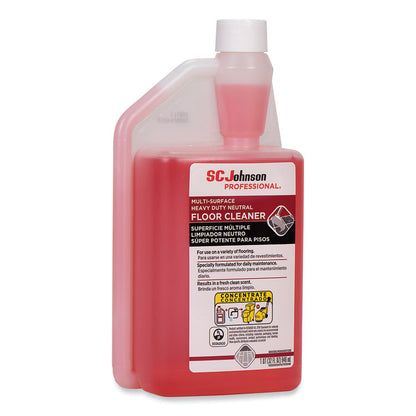 Heavy Duty Neutral Floor Cleaner, Fresh Scent, 32 oz Squeeze and Pour Bottle, 6/Carton