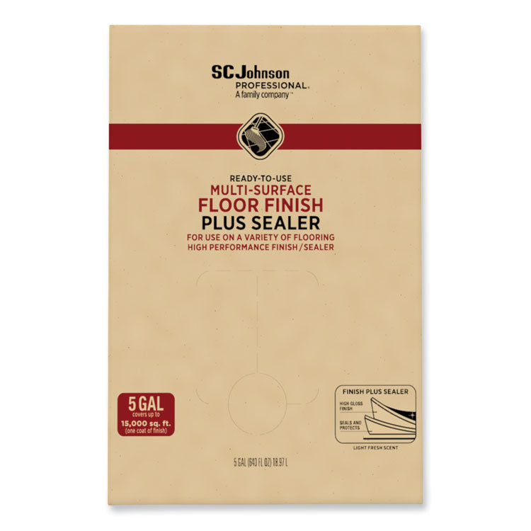 Ready-To-Use Multi-Surface Floor Finish Plus Sealer, 5 gal Bag-in-Box