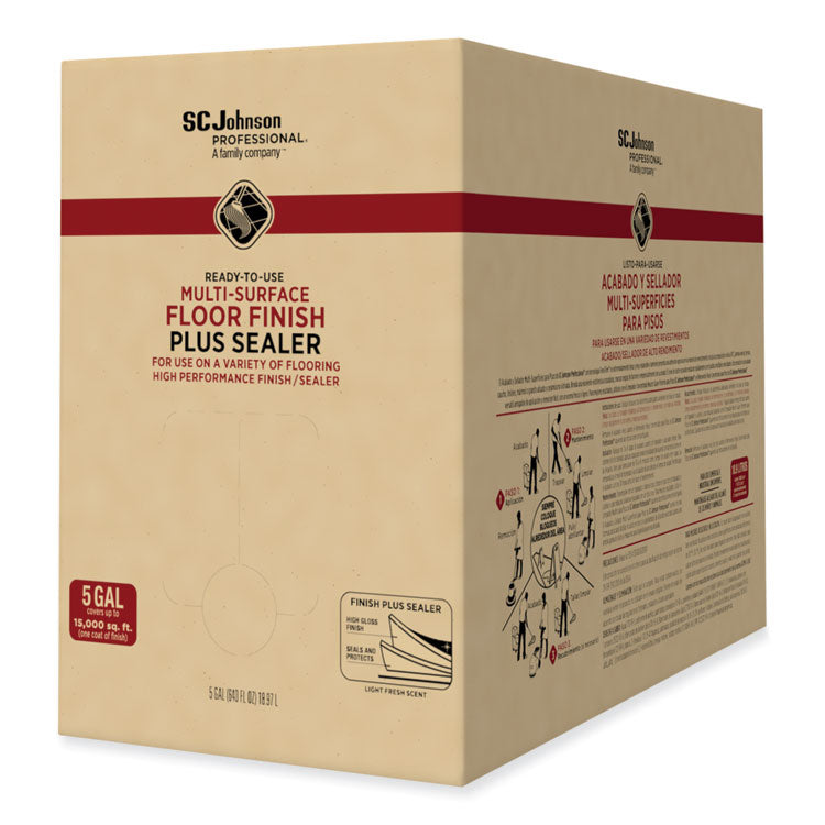 Ready-To-Use Multi-Surface Floor Finish Plus Sealer, 5 gal Bag-in-Box