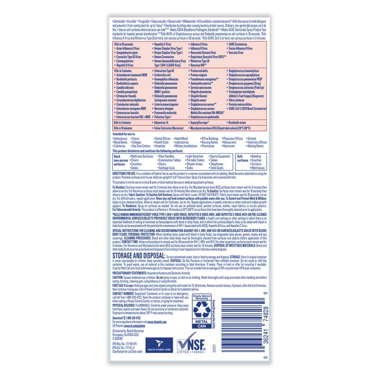 Disinfectant Spray, Crisp Linen Scent, 19 oz Aerosol Spray