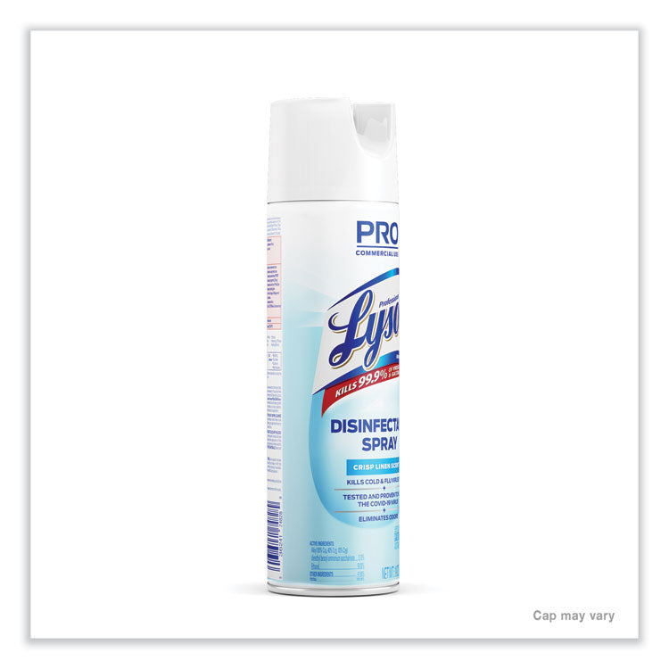 Disinfectant Spray, Crisp Linen Scent, 19 oz. Aerosol Spray, 12/Carton
