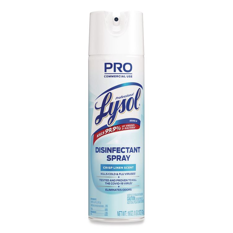Disinfectant Spray, Crisp Linen Scent, 19 oz Aerosol Spray