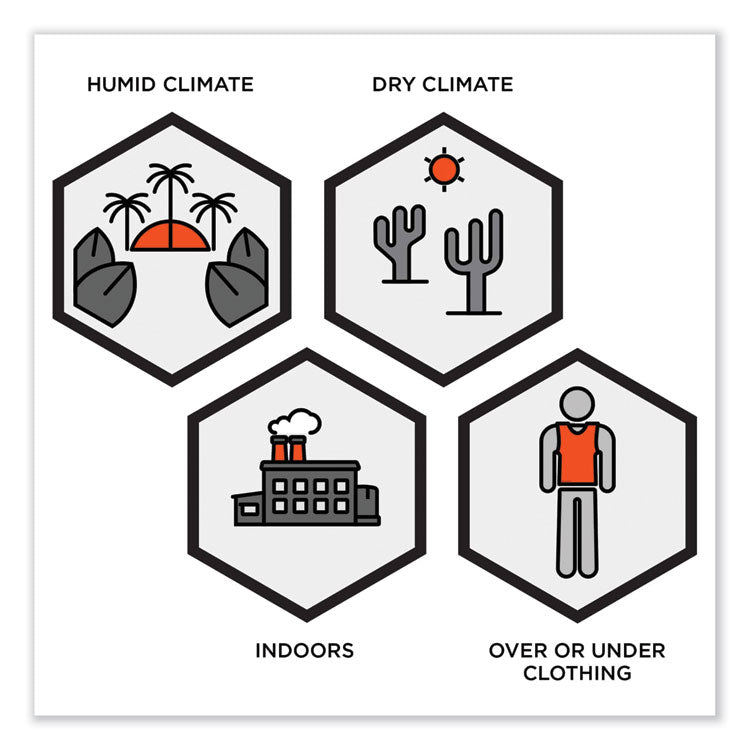 Chill-Its 6225 Premium FR Phase Change Cooling Vest, Modacrylic Cotton, Large/X-Large, Orange