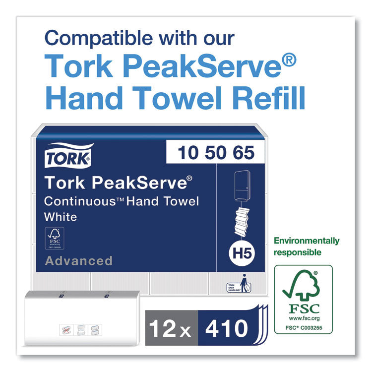 PeakServe Continuous Hand Towel Dispenser, 14.57 x 3.98 x 28.74, White