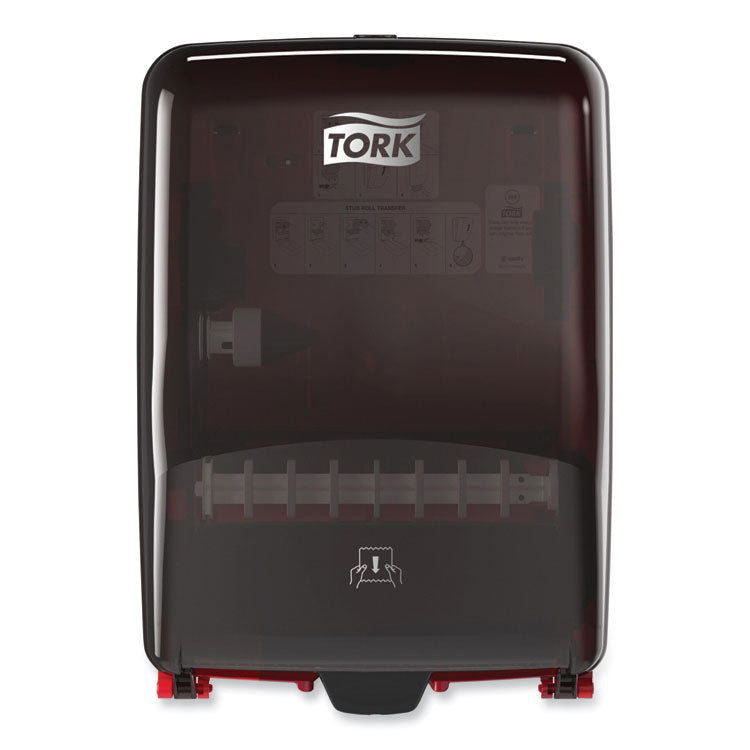Washstation Dispenser, 12.56 x 10.57 x 18.09, Red/Smoke