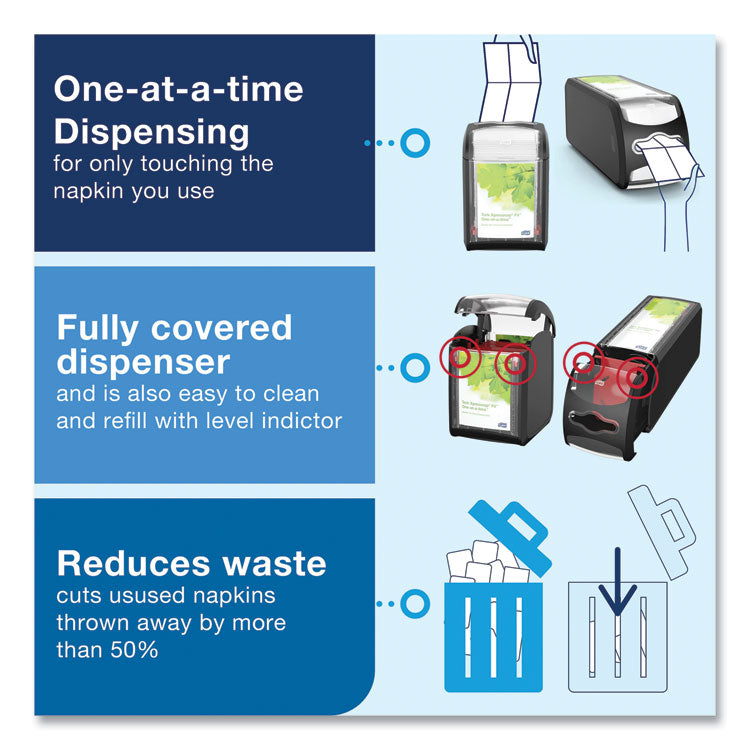 Xpressnap Fit Napkin Dispenser, Countertop, 4.8 x 12.8 x 5.6, Black