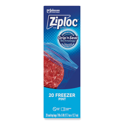 Zipper Freezer Bags, 16 oz, 2.7 mil, 7" x 5", Clear, 240/Carton