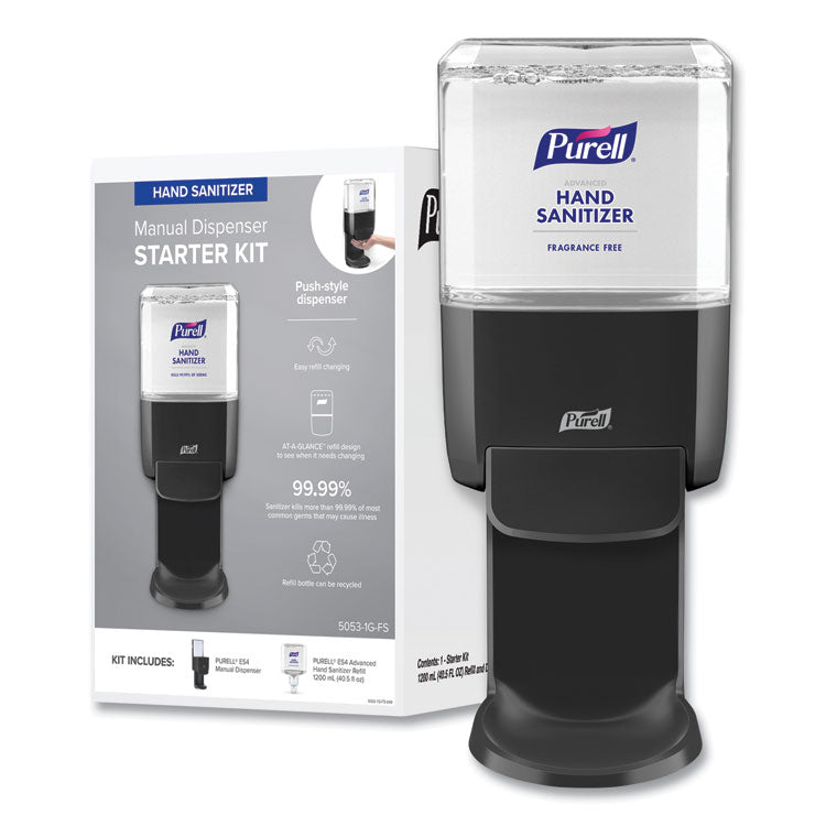 Advanced Hand Sanitizer Foam ES4 Starter Kit, 1,200 mL, Graphite