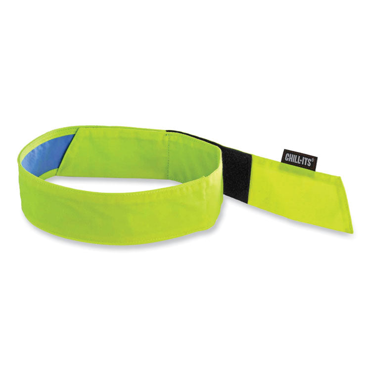 Chill-Its 6705CT Cooling PVA Hook and Loop Bandana Headband, One Size Fits Most, Lime