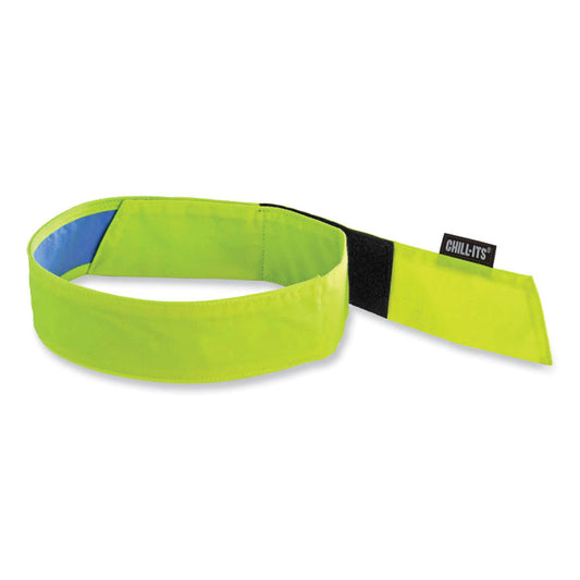 Chill-Its 6705CT Cooling PVA Hook and Loop Bandana Headband, One Size Fits Most, Lime