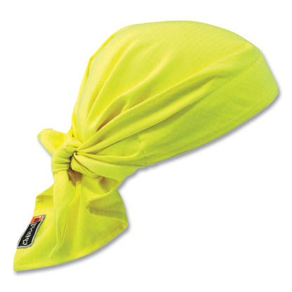 Chill-Its 6710FR Fire Resistant Cooling Tie Bandana Triangle Hat, Modacrylic Cotton/Polymers, One Size Fits Most, Lime