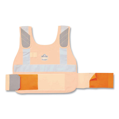 Chill-Its 6240 Phase Change Cooling Vest Elastic Extenders, 3.5", One Size Fits Most, Orange