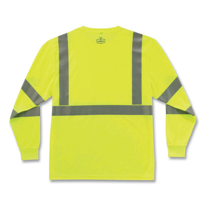 GloWear 8391 Class 3 Hi-Vis Long Sleeve Shirt, 3X-Large, Lime