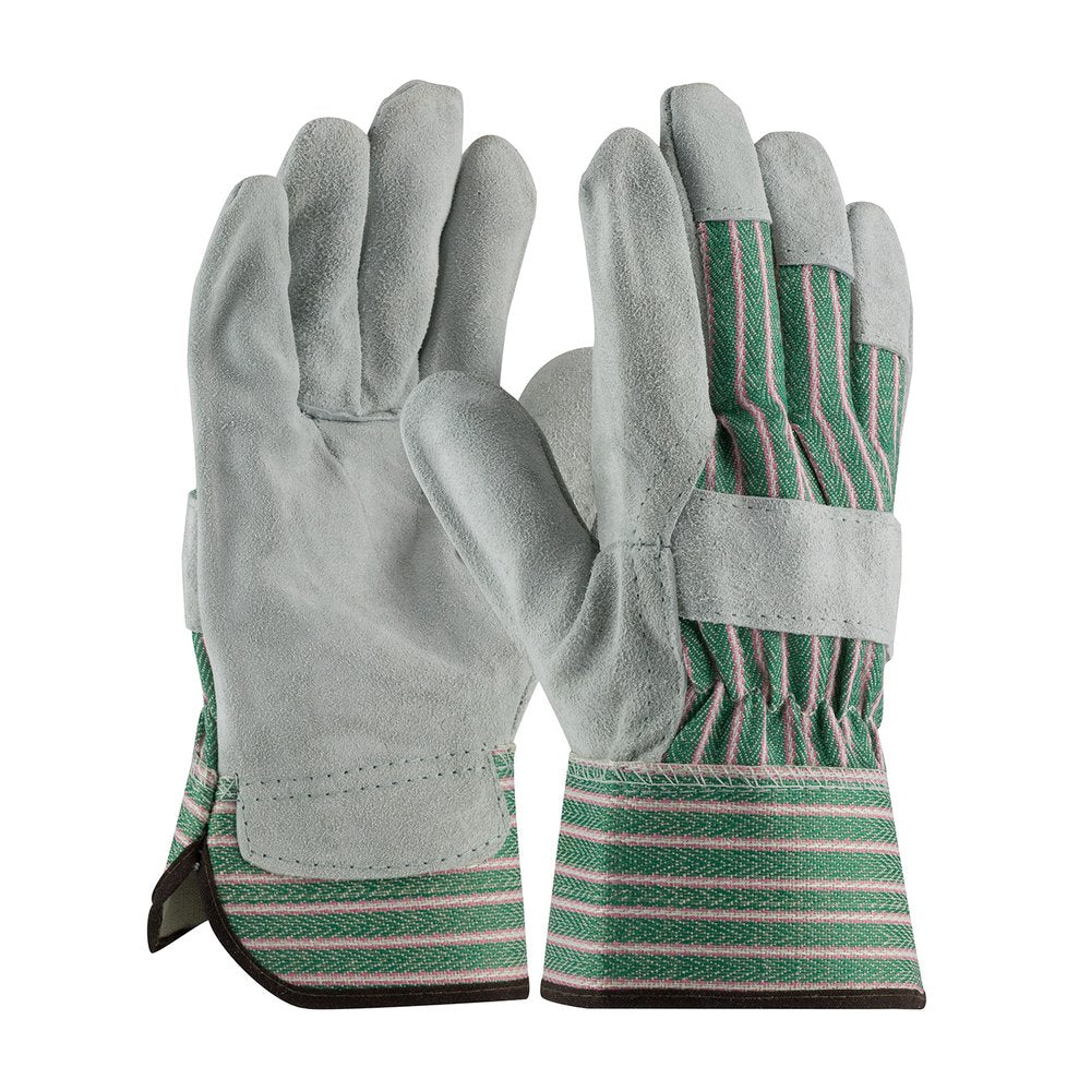 PIP REG COW Leather Glove Fabric Back-rubber Cuff XL, 12 Pairs/Dozen
