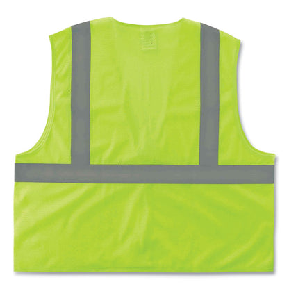 GloWear 8205Z Class 2 Super Economy Mesh Vest, Polyester, Lime, Small/Medium