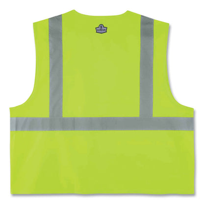 GloWear 8225Z Class 2 Standard Solid Vest, Polyester, Lime, Large/X-Large