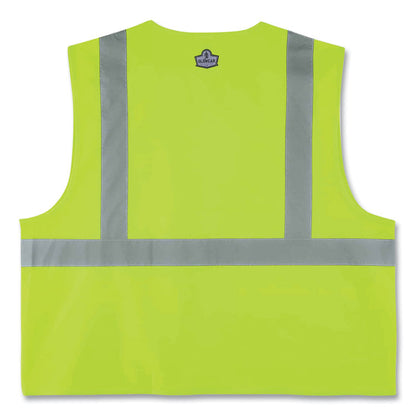 GloWear 8225Z Class 2 Standard Solid Vest, Polyester, Lime, 2X-Large/3X-Large