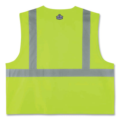 GloWear 8225Z Class 2 Standard Solid Vest, Polyester, Lime, 4X-Large/5X-Large