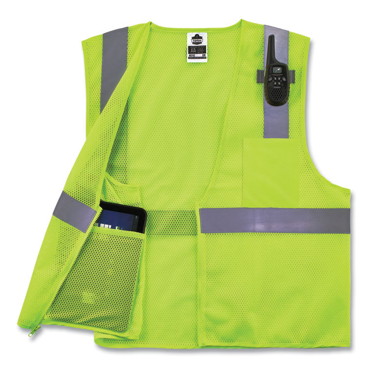 GloWear 8210Z Class 2 Economy Mesh Vest, Polyester, Lime, 4X-Large/5X-Large