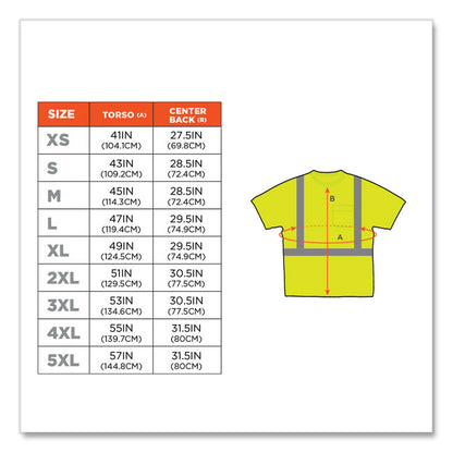 GloWear 8289 Class 2 Hi-Vis T-Shirt, Lime, Medium