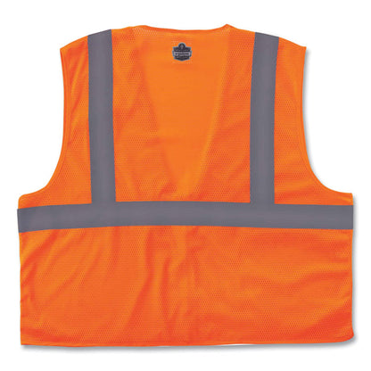 GloWear 8210Z Class 2 Economy Mesh Vest, Polyester, Orange, Small/Medium