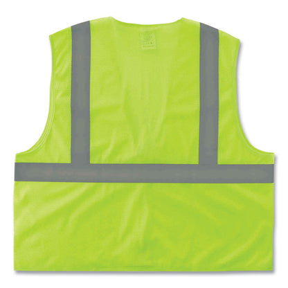 GloWear 8205Z Class 2 Super Economy Mesh Vest, Polyester, Lime, 4X-Large/5X-Large