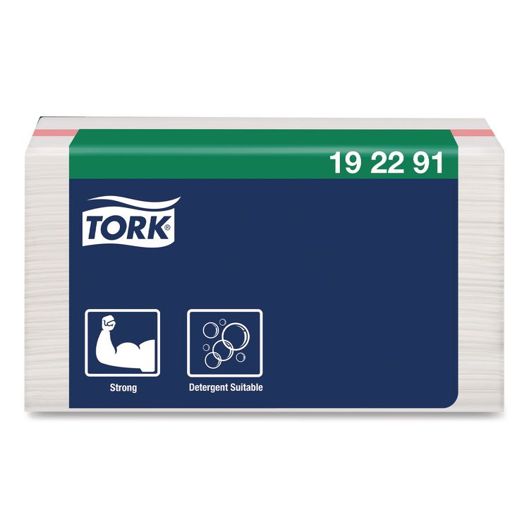 Small Pack Foodservice Cloth, 1-Ply, 11.75 x 14.75, Unscented, White/Red Stripe, 50/Poly Pack, 4 Packs/Carton