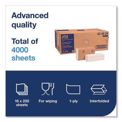 Advanced Multifold Hand Towel, 1-Ply, 9 x 9.5, White, 250/Pack, 16 Packs/Carton