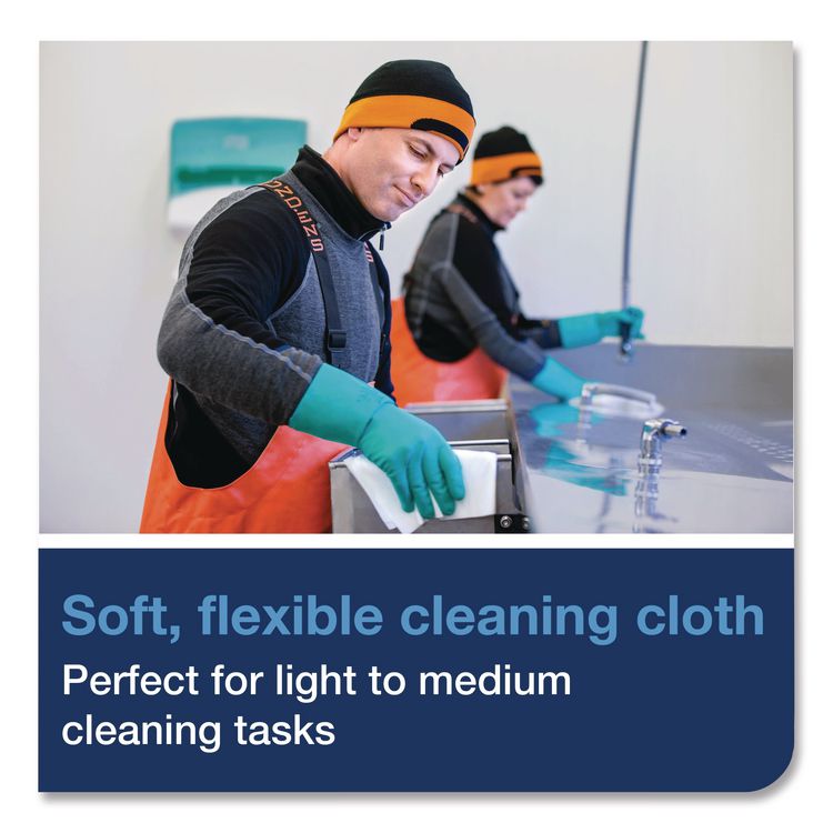 Industrial Cleaning Cloths, 1-Ply, 16.34 x 14, Gray, 120 Wipes/Pack, 4 Packs/Carton