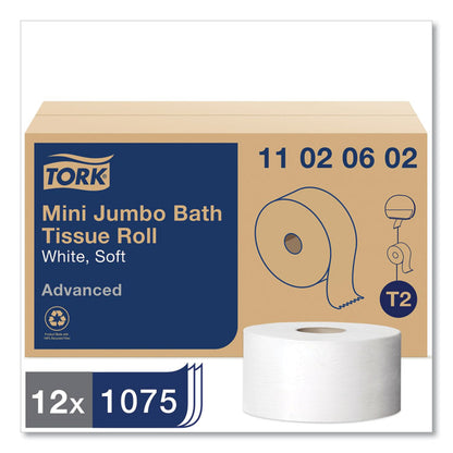Advanced Jumbo Bath Tissue, Septic Safe, 2-Ply, 3.48" x 751 ft, White, 12 Rolls/Carton