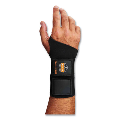 ProFlex 675 Ambidextrous Double Strap Wrist Support, Medium, Fits Left/Right Hand, Black