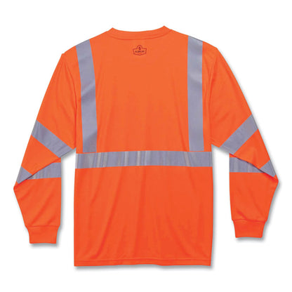 GloWear 8391 Class 3 Hi-Vis Long Sleeve Shirt, 4X-Large, Orange