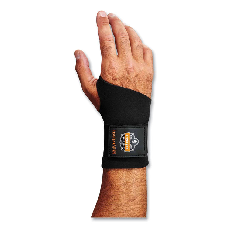 ProFlex 670 Ambidextrous Single Strap Wrist Support, X-Large, Fits Left/Right Hand, Black