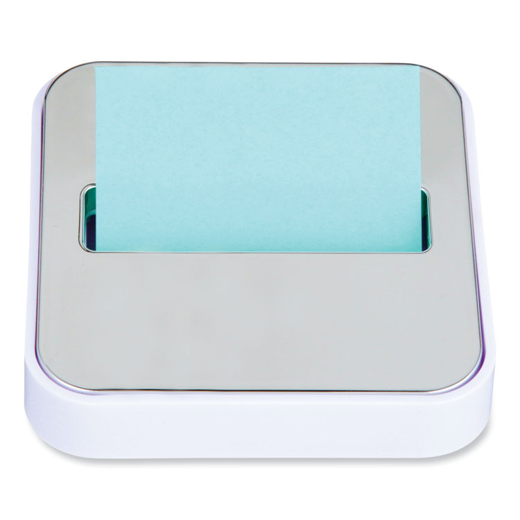Steel Top Dispenser, For 3 x 3 Pads, White/Steel