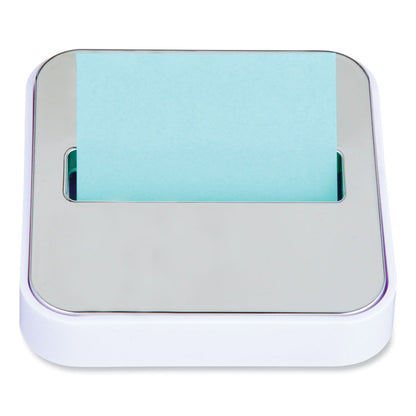 Steel Top Dispenser, For 3 x 3 Pads, White/Steel