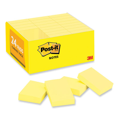 Original Pads in Canary Yellow, 1.38" x 1.88", Value Pack, 100 Sheets/Pad, 24 Pads/Pack