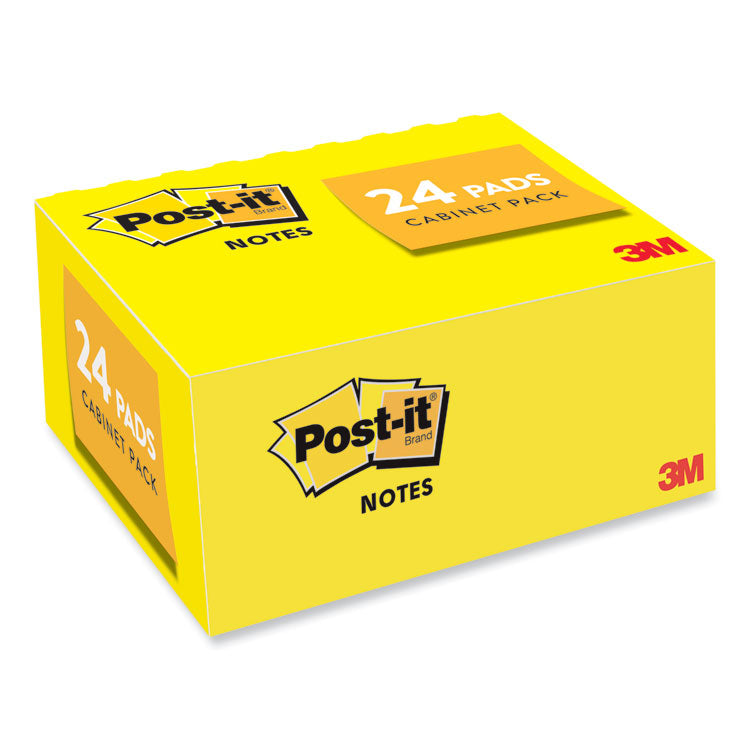 Original Pads in Canary Yellow, 1.38" x 1.88", Value Pack, 100 Sheets/Pad, 24 Pads/Pack