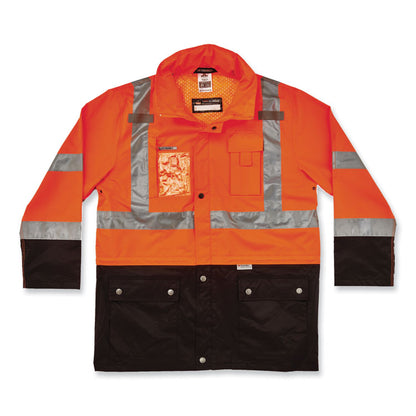 GloWear 8386 Class 3 Hi-Vis Outer Shell Jacket, Polyester, 5X-Large, Orange