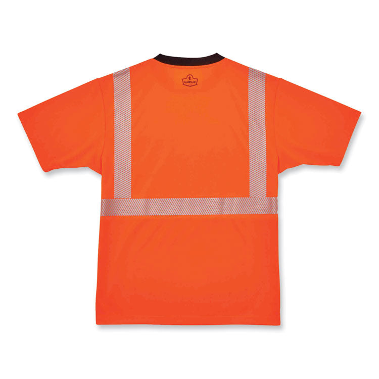 GloWear 8280BK Class 2 Performance T-Shirt with Black Bottom, 3X-Large, Orange