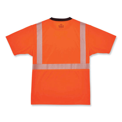 GloWear 8280BK Class 2 Performance T-Shirt with Black Bottom, Large, Orange