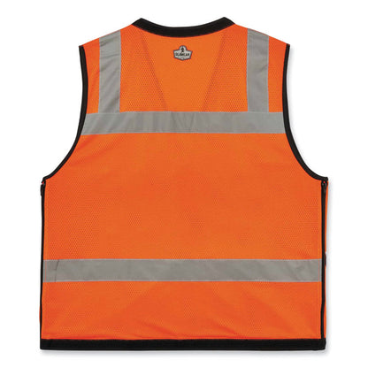 GloWear 8253HDZ Class 2 Heavy-Duty Mesh Surveyors Vest, Polyester, 2X-Large/3X-Large, Orange