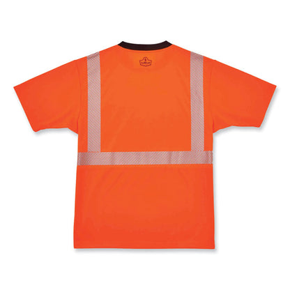 GloWear 8280BK Class 2 Performance T-Shirt with Black Bottom, 2X-Large, Orange