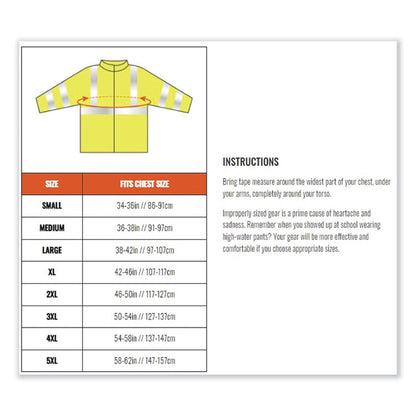 GloWear 8386 Class 3 Hi-Vis Outer Shell Jacket, Polyester, 5X-Large, Orange