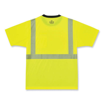 GloWear 8280BK Class 2 Performance T-Shirt with Black Bottom, 4X-Large, Lime