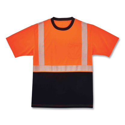 GloWear 8280BK Class 2 Performance T-Shirt with Black Bottom, 3X-Large, Orange